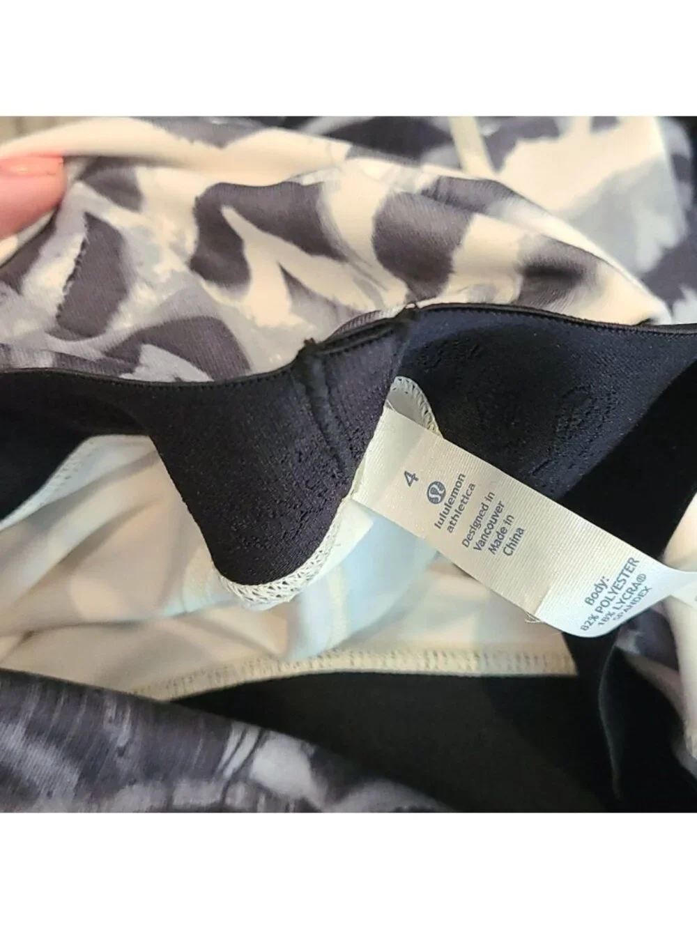 Lululemon Wunder Under Pant*SE Dance Pretty Plume Angel Wing Black